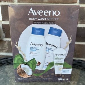 Aveeno Skin Relief Body Wash Gift Set Coconut.